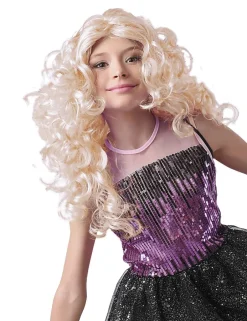 Børn RIO Rolleleg & Musik>BLOND PARYK KRØLLET HÅR