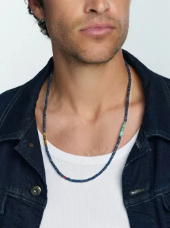 Nialaya Smykker>Heishi Necklace with Tiger Eye and Turquoise