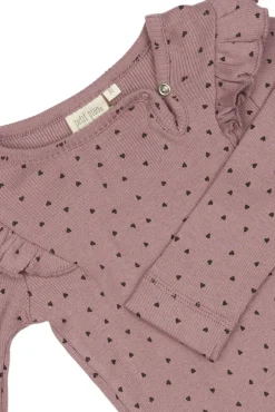 Body L/S Frill Modal heart-PETIT PIAO Online