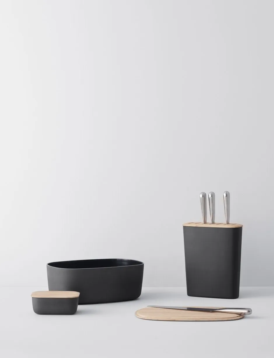 Clearance BOX-IT brødkasse L 34. 5 cm black Opbevaring