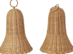 Ferm Living Julepynt|Julepynt>Braided Bells - Set of 2 - Natural