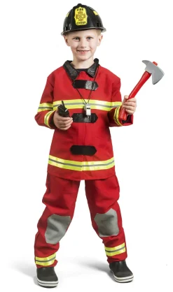 Discount Brandmandsdragt str 120 Jakke og bukser Børn Rolleleg & Musik