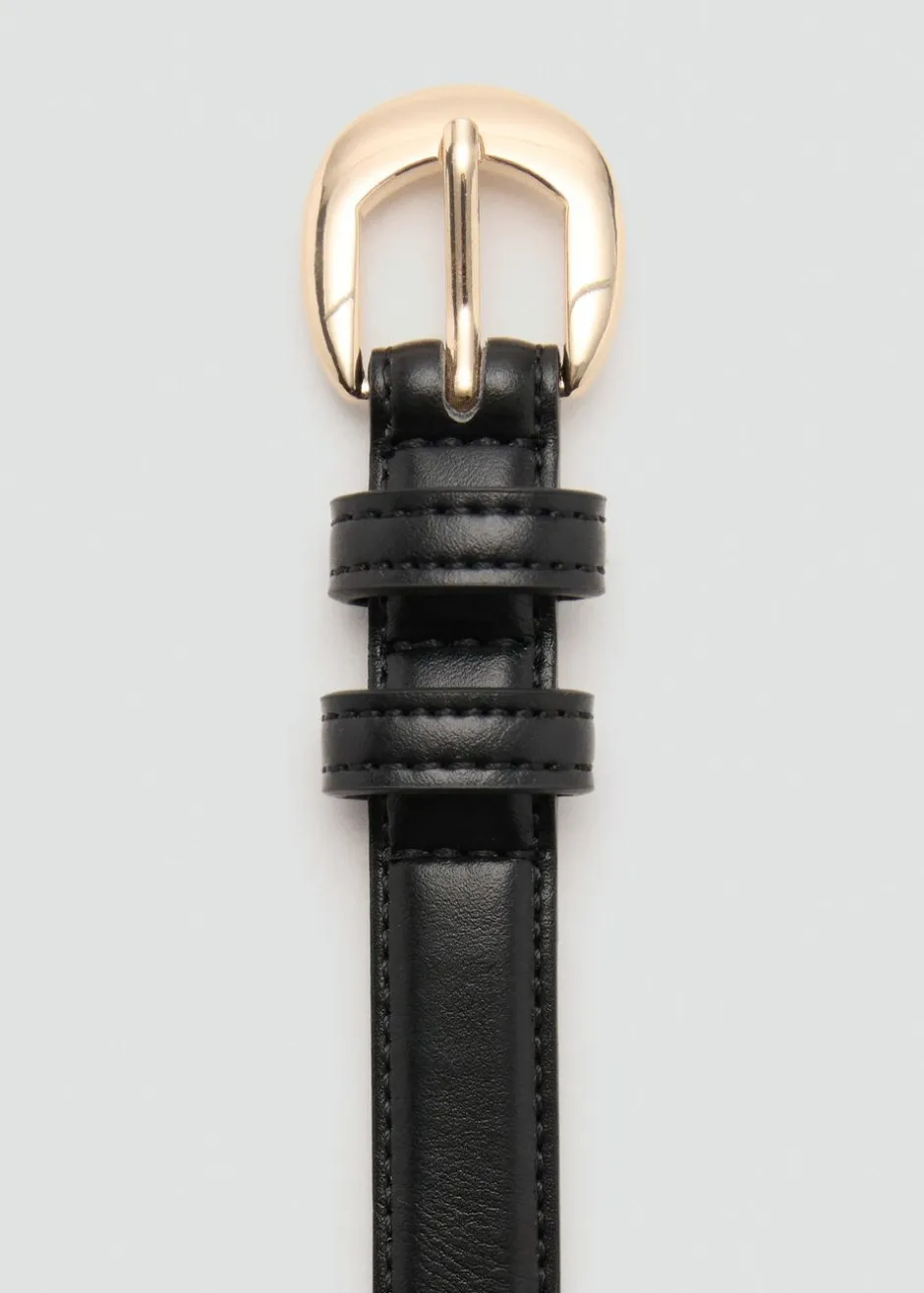 Buckle skinny belt-MANGO Discount