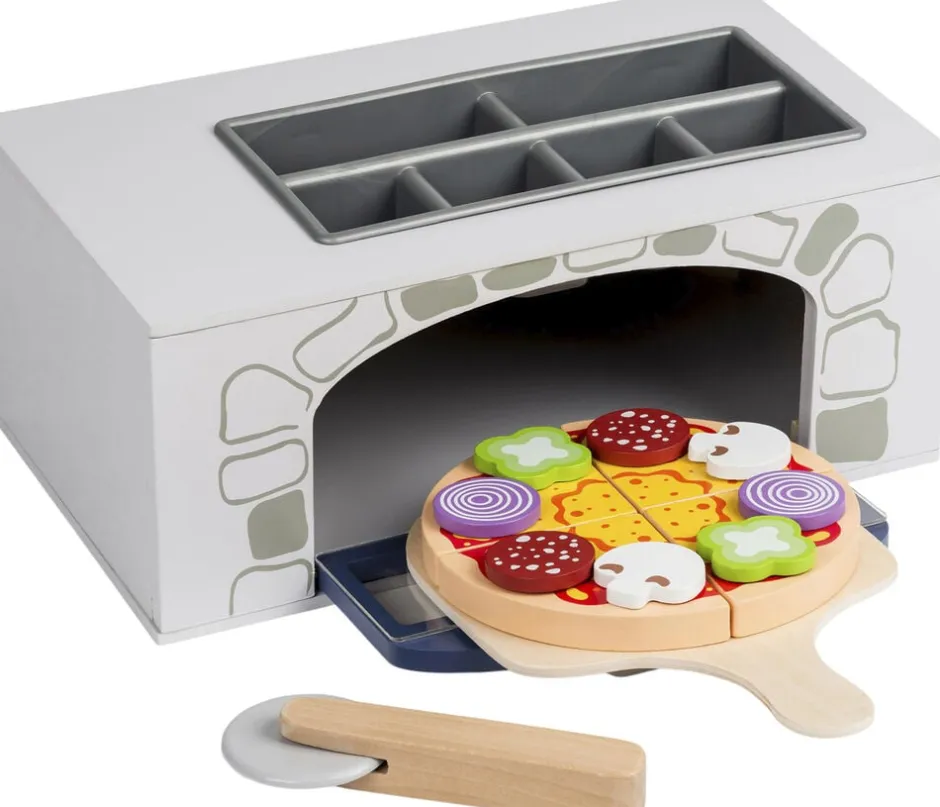 Børn Baby Buddy Legemad & Køkkener>BUDDY JR PIZZAOVN I TRÆ