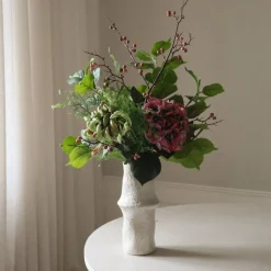 Discount Burgundy Hydrangea Flower Kunstige Blomster & Træer