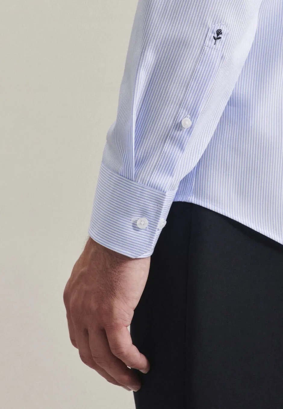 Seidensticker Skjorter>Business Shirt Slim Long sleeve Kent-Collar Stripes