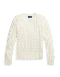 Børn Polo Ralph Lauren Overdele>Cable-Knit Cotton Sweater Teens