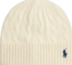 Dame Polo Ralph Lauren Cashmere|Hatte & Huer>Cable-Knit Wool-Cashmere Beanie