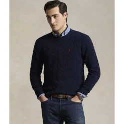 Polo Ralph Lauren Strik>Cable-Knit Wool-Cashmere Sweater