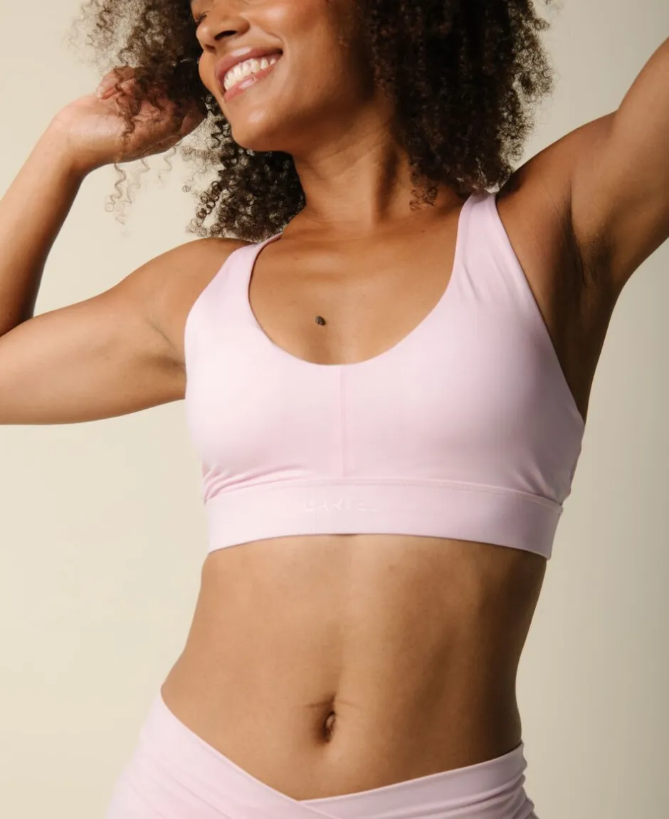 Cartel x Align by Blume cross-over sports top (brushed) - Blush Dame Sports Bh'Er