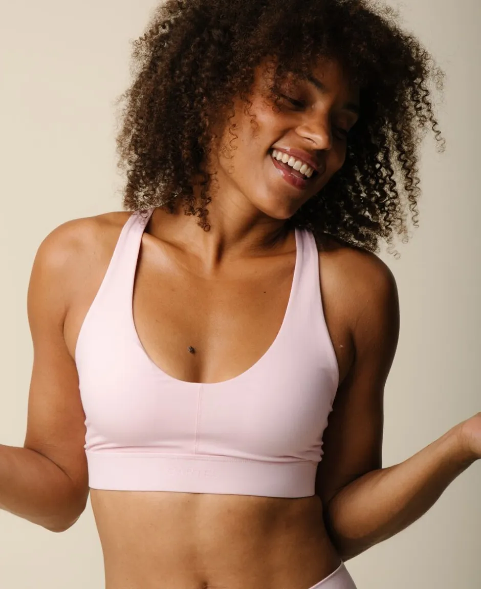 Cartel x Align by Blume cross-over sports top (brushed) - Blush Dame Sports Bh'Er