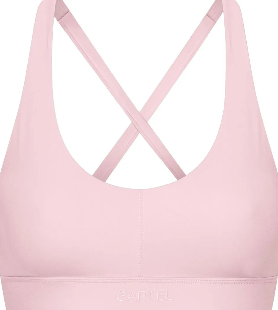 Cartel x Align by Blume cross-over sports top (brushed) - Blush Dame Sports Bh'Er