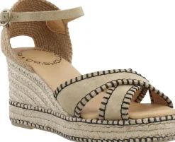 Outlet CASRITA Cross Sandal Suede Dame Sandaler|Højhælede Sko