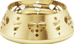 Clearance CC 2025 PILLAR CANDLEHOLDER 18KT GOLD PLATED STAINLESS STEEL Adventsstager