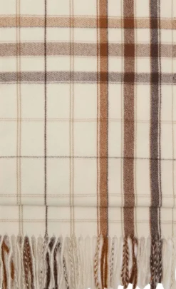 Check scarf with fringed ends-MANGO Online