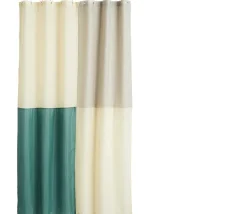 Clearance Check Shower Curtain-Green Badeforhæng