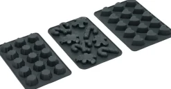 Blomsterberg Bageartikler|Julebag>Chokoladeform 3 dele Grå Silikone