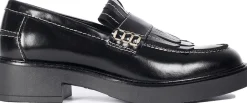 Dame ANGULUS Loafers>Chunky Penny loafer med frynser