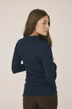 Cilla 12 Langærmede polo strik - 100% Merino uld RWS-Magasin du Nord Collection