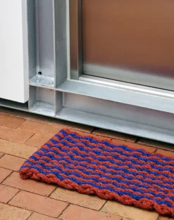 Hay Gulvtæpper>Coco Door Mat-Stripe Wave-Brown and navy