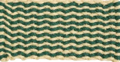 Sale Coco Door Mat-Stripe Wave-Dark green and white Gulvtæpper