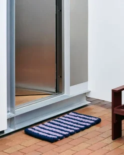 Hay Gulvtæpper>Coco Door Mat-Stripe Wide-Lavender and navy