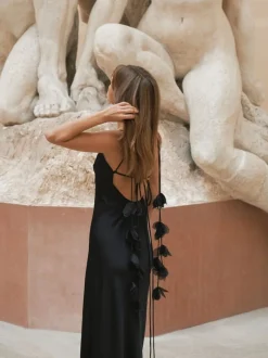 Colly Heavy Sateen Dress-Neo Noir