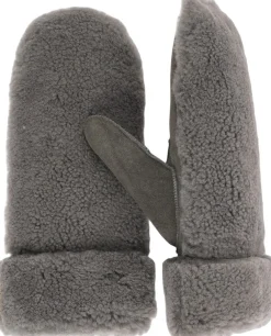 COLON - MITTENS - PALM OF SUEDE AND UPPER OF CURLY SHEARLING Dame Handsker & Vanter