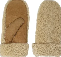 Best COLON - MITTENS - PALM OF SUEDE AND UPPER OF CURLY SHEARLING Dame Handsker & Vanter