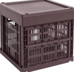 Colour Crate Plastic Lid Square/Cube, Medium-Hay New