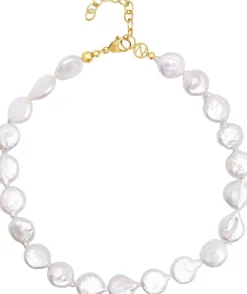 Como Flat Pearl Choker-Nialaya Discount