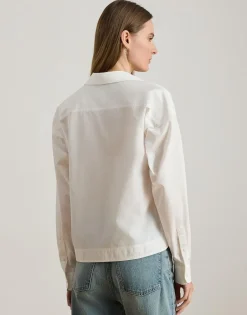 Hot Cotton Broadcloth Cropped Shirt Dame Bluser & Skjorter