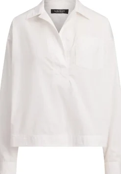 Hot Cotton Broadcloth Cropped Shirt Dame Bluser & Skjorter