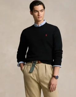 Outlet Cotton Crewneck Sweater Strik