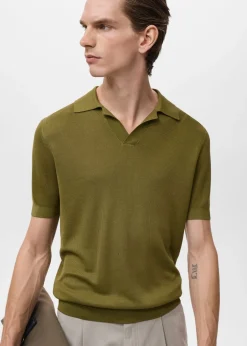 New Cotton polo shirt with microstructu Poloer