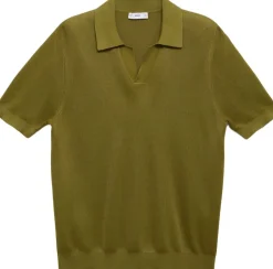 New Cotton polo shirt with microstructu Poloer