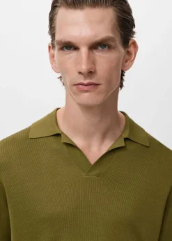 New Cotton polo shirt with microstructu Poloer