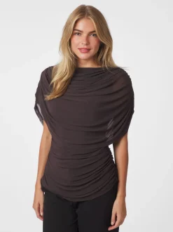 Dame Neo Noir T-Shirts & Toppe>Cottuna Drapy Mesh Top