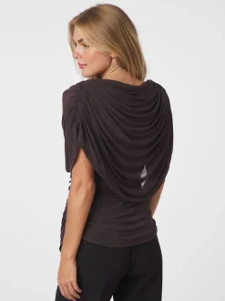 Dame Neo Noir T-Shirts & Toppe>Cottuna Drapy Mesh Top