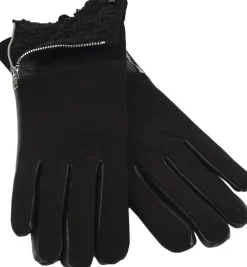 Online CREMONA - FEMININE ZIP LEATHER GLOVES W/ SHEARLING LINING Dame Handsker & Vanter