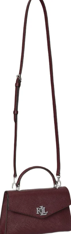 New Crosshatch Leather Small Farrah Satchel Dame Skuldertasker