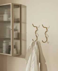 Ferm Living Knager & Knagerækker>Curvature Hook - Brass