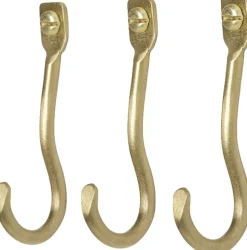 New Curvature Hooks - Set of 3 - Brass Knager & Knagerækker