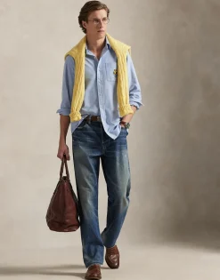 Custom Fit Polo Bear Oxford Shirt-Polo Ralph Lauren New