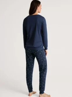 Dame Calida Nattøj>DAMEN Pyjama mit Bündchen