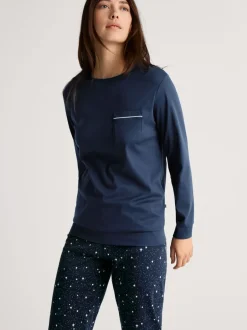 Dame Calida Nattøj>DAMEN Pyjama mit Bündchen