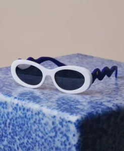 Discount Danner x Cartel Oval Sunnies - Shell/CartelBlue Dame Briller