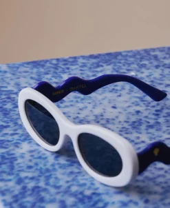 Discount Danner x Cartel Oval Sunnies - Shell/CartelBlue Dame Briller