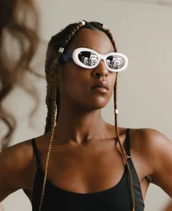 Discount Danner x Cartel Oval Sunnies - Shell/CartelBlue Dame Briller