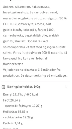 BOX-THE-ORIGINAL Vingummi>DARK BANANA - Large (uden gelatine)